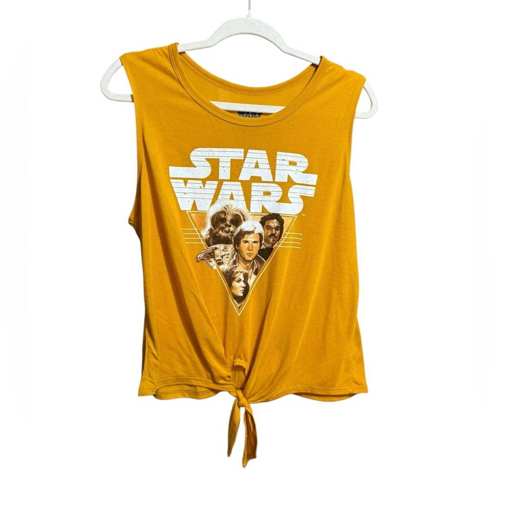 Fifth Sun‎ Star Wars Graphic Mustard Yellow Muscle Tee Character Top Sz 2XL